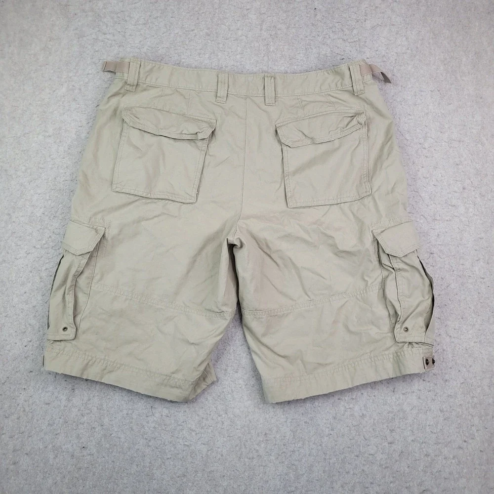 Eddie Bauer Cargo Shorts Mens 40 Canvas Khaki‎ Utility Pockets 12